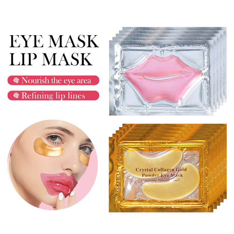Skincare Collagen - 10/20pcs Golden Crystal Collagen Eye Mask