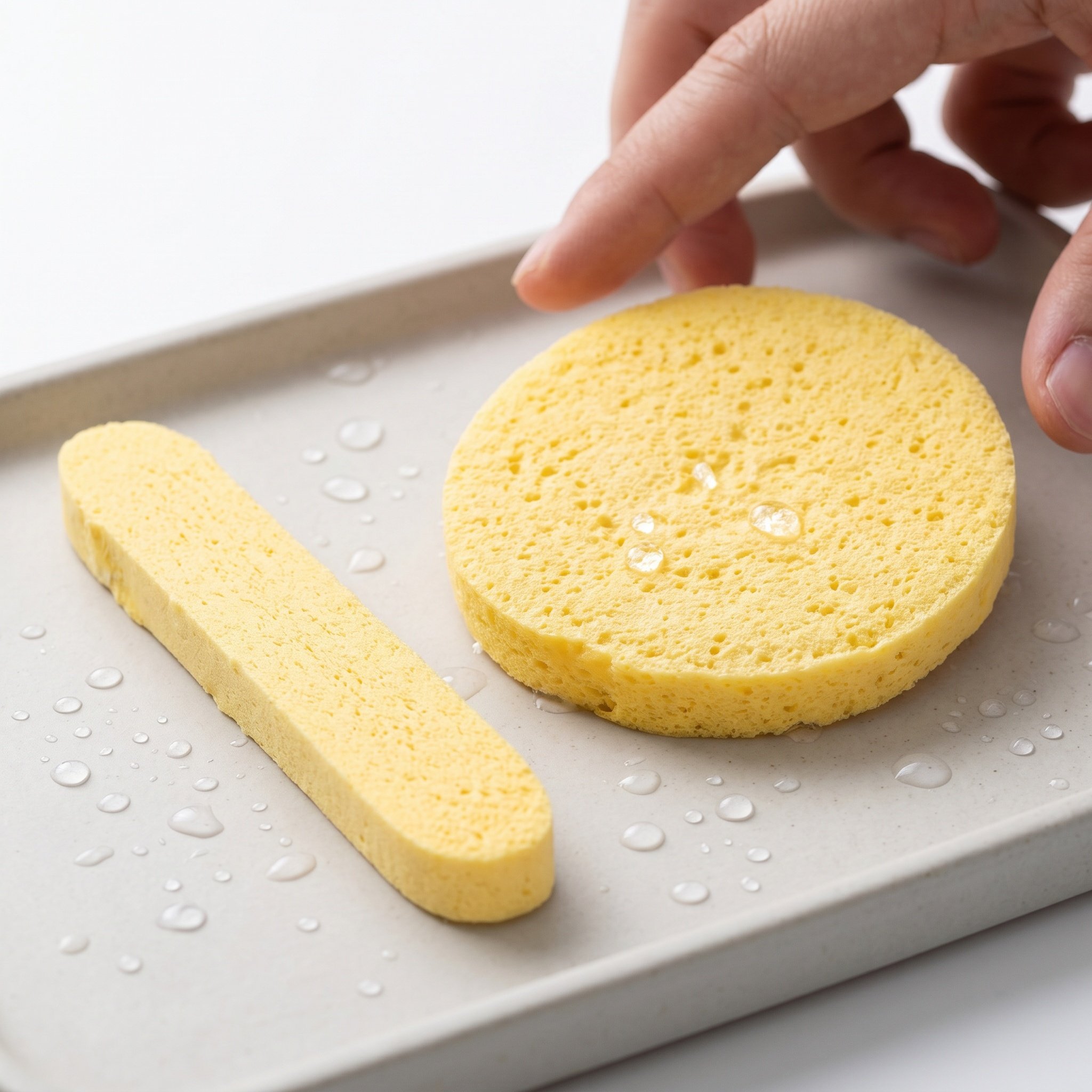 Skincare Gentle - Round Compressed Makeup Facial Sponge Soft