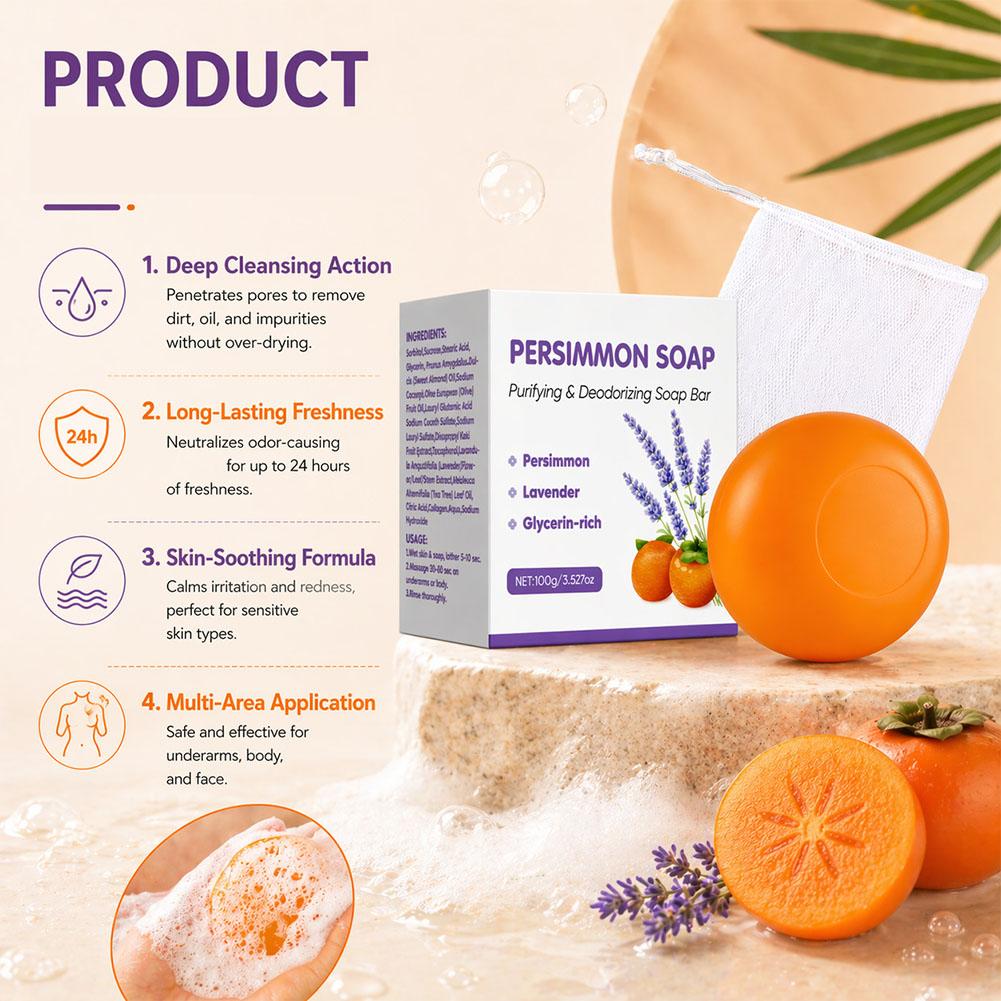 Persimmon lavender Soap Bar Pe - Skincare Gentle review and price